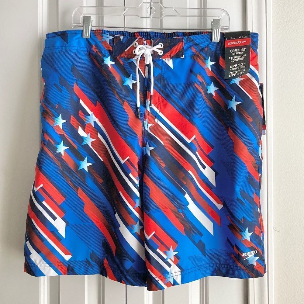 Speedo Men's Comfort Stretch Swim Trunks UPF 50+ NWT size XL